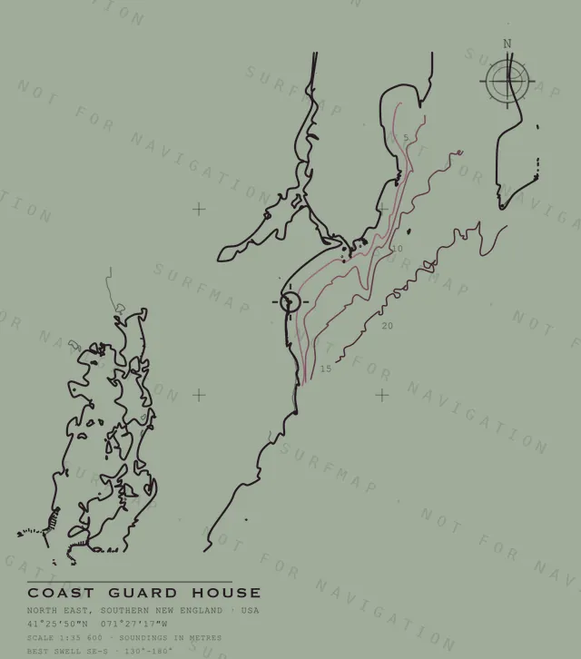 Coast Guard House chart, the full artwork printed on the back