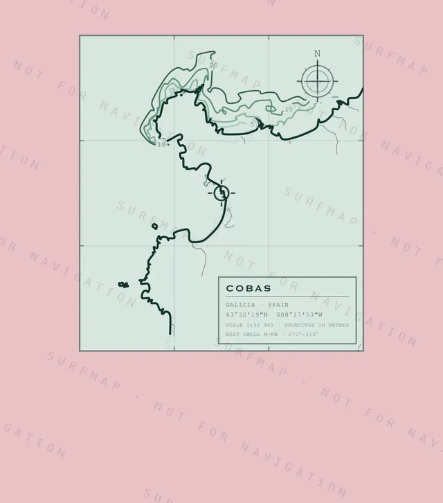 Cobas chart, the full artwork printed on the back