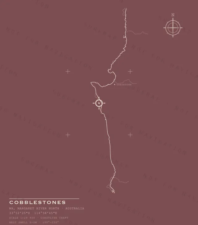 Cobblestones chart, the full artwork printed on the back
