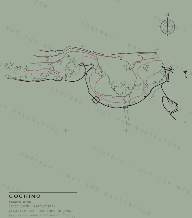 Cochino chart, the full artwork printed on the back