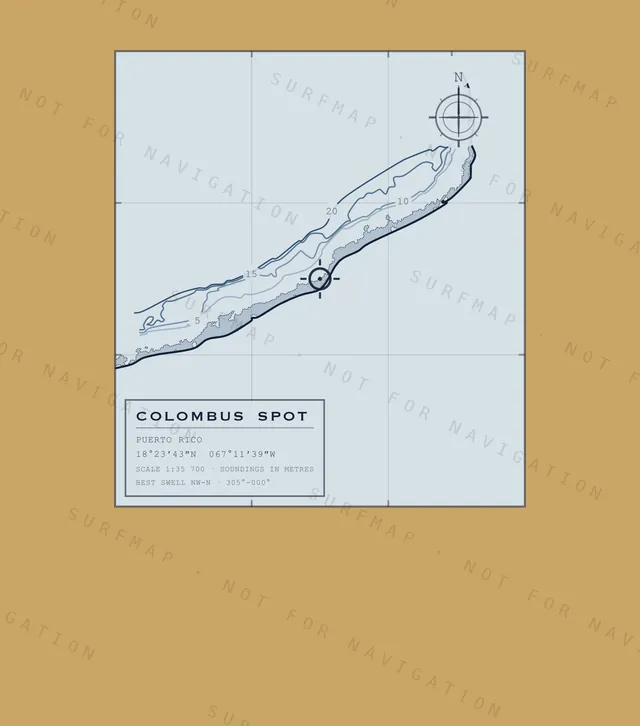 Colombus Spot chart, the full artwork printed on the back
