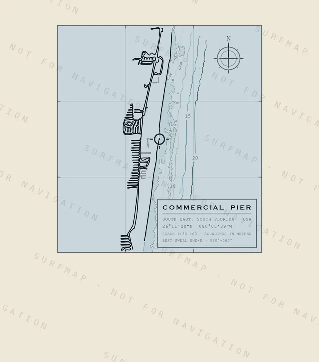 Commercial Pier chart, the full artwork printed on the back