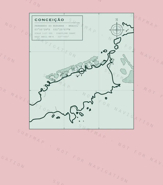 Conceição chart, the full artwork printed on the back