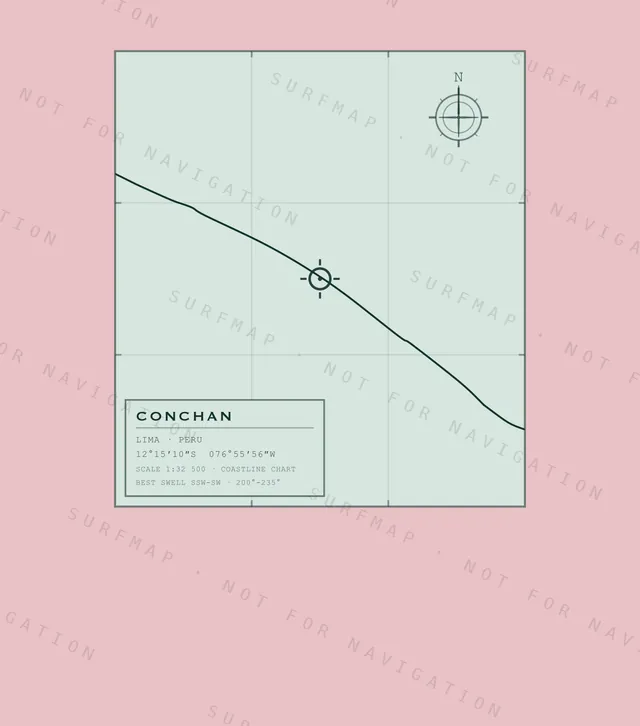 Conchan chart, the full artwork printed on the back
