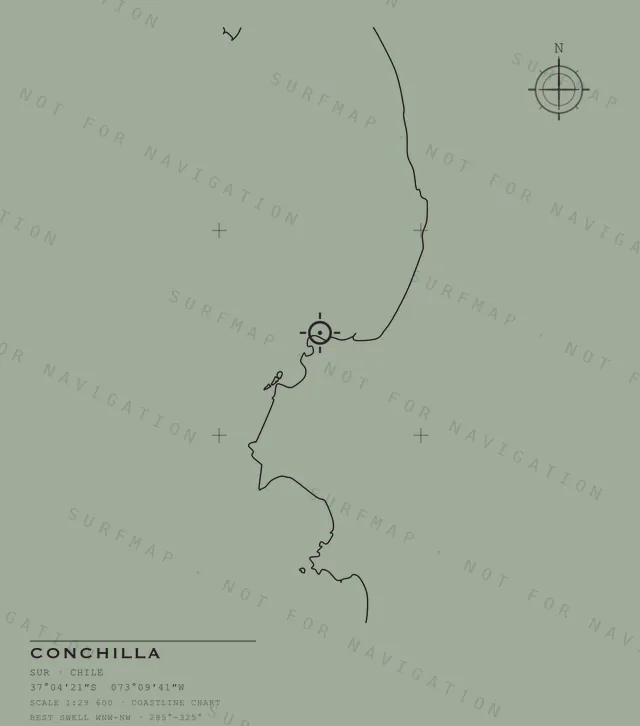 Conchilla chart, the full artwork printed on the back