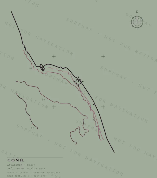 Conil chart, the full artwork printed on the back