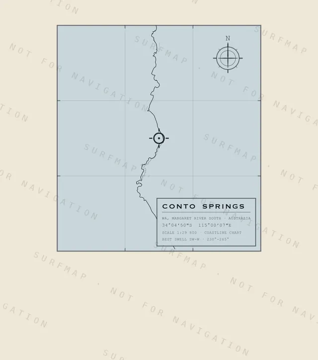 Conto Springs chart, the full artwork printed on the back