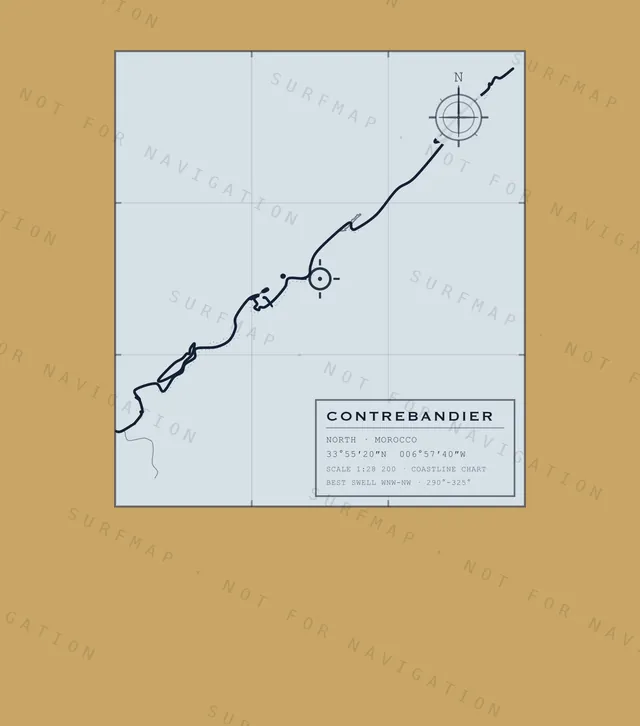 Contrebandier chart, the full artwork printed on the back