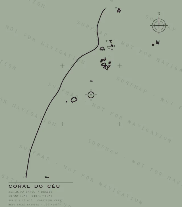 Coral do Céu chart, the full artwork printed on the back