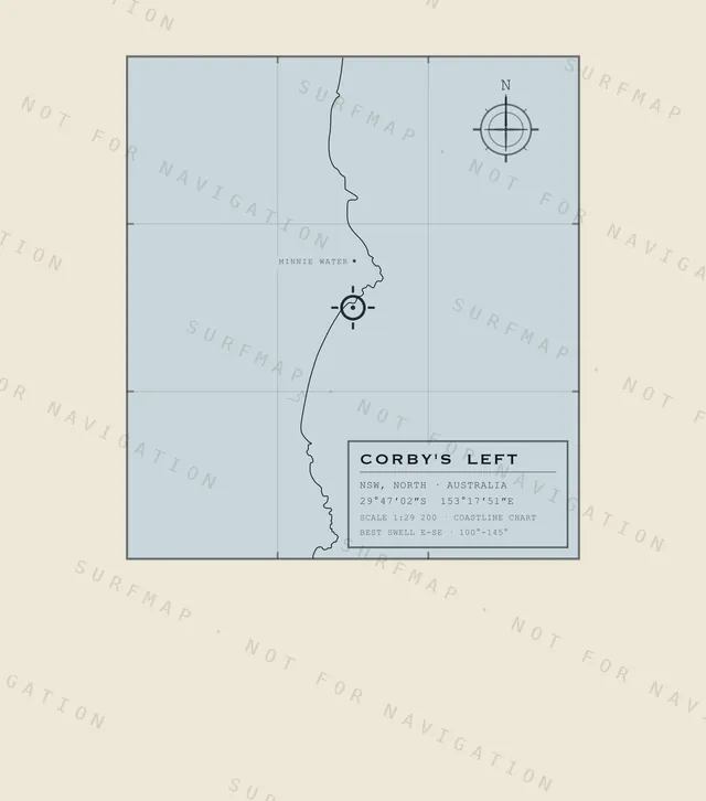 Corby's Left chart, the full artwork printed on the back