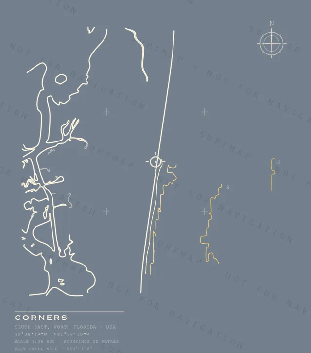 Corners chart, the full artwork printed on the back