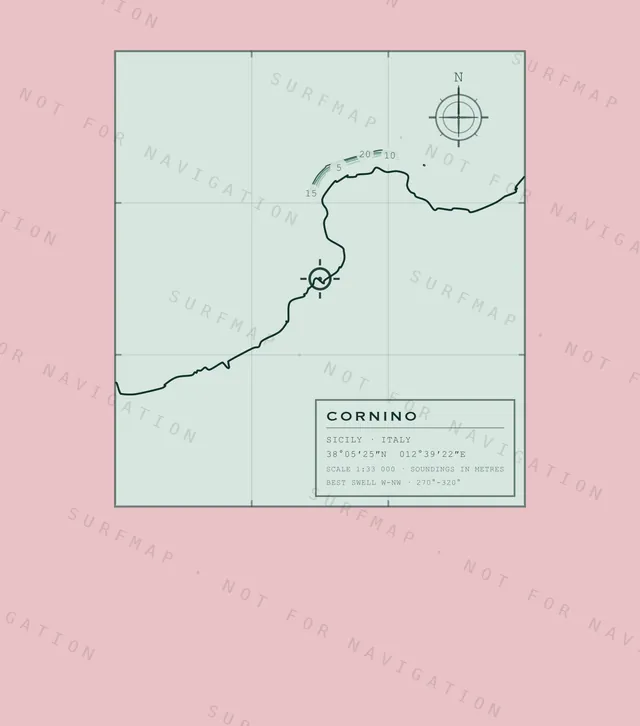 Cornino chart, the full artwork printed on the back
