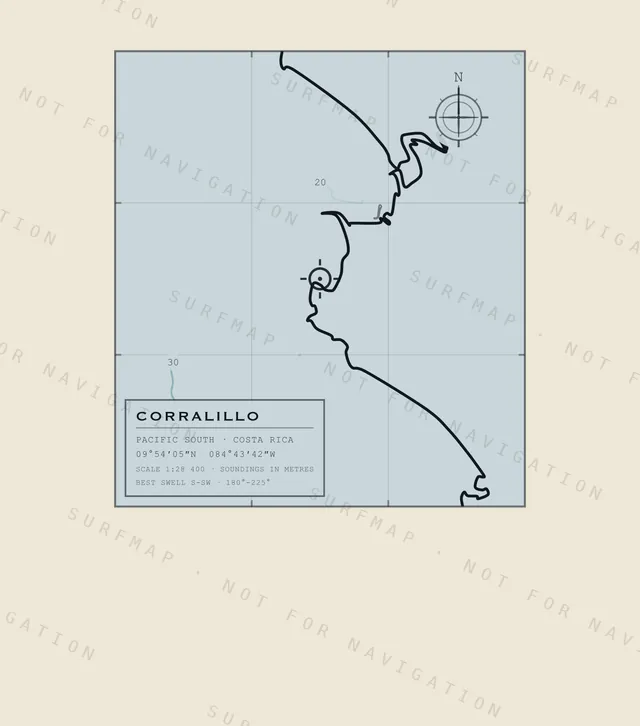 Corralillo chart, the full artwork printed on the back