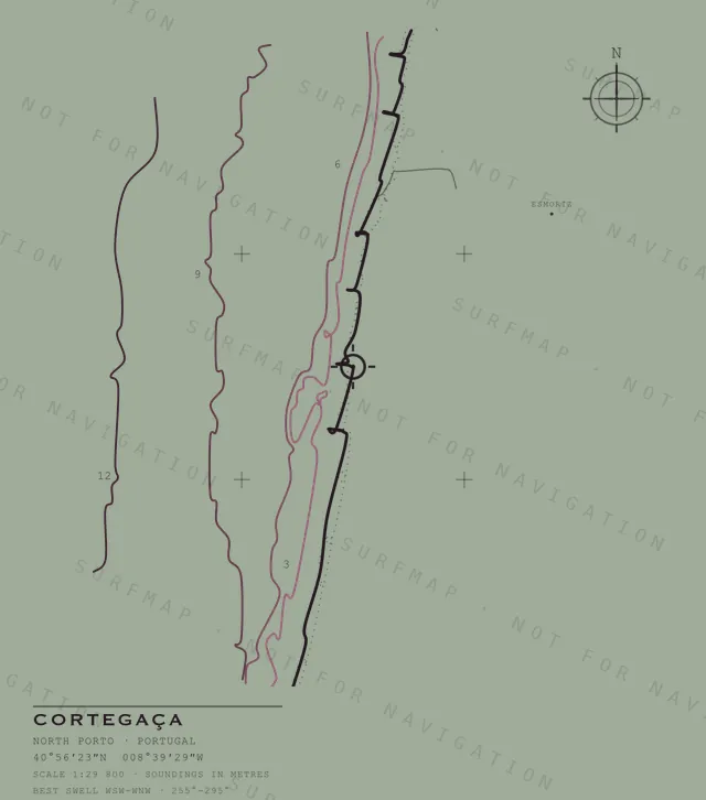 Cortegaça chart, the full artwork printed on the back