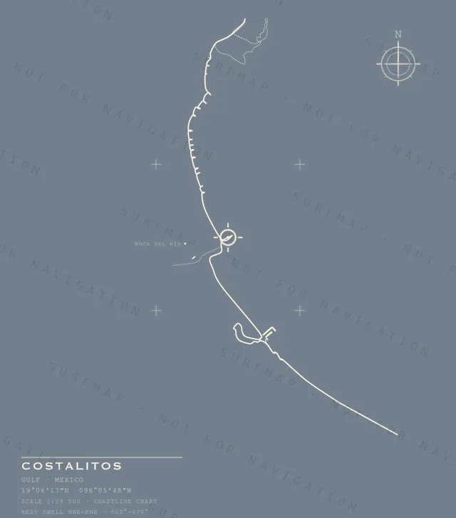 Costalitos chart, the full artwork printed on the back