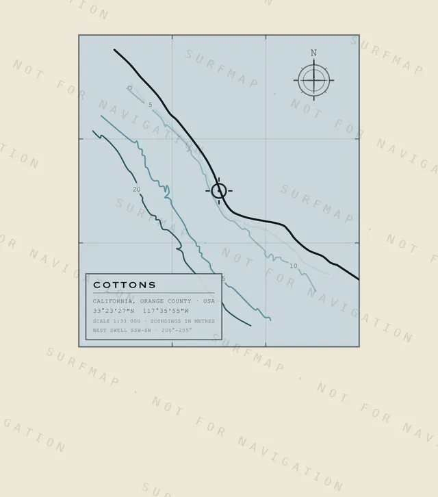 Cottons chart, the full artwork printed on the back