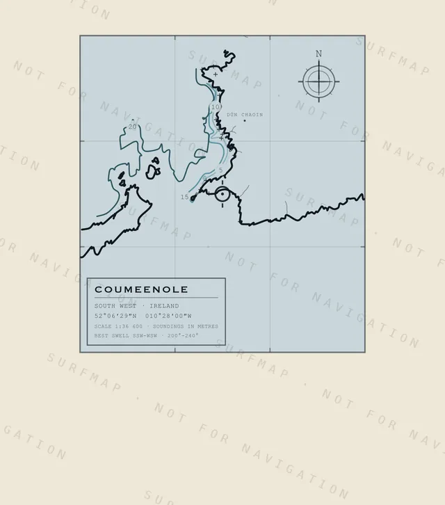 Coumeenole chart, the full artwork printed on the back