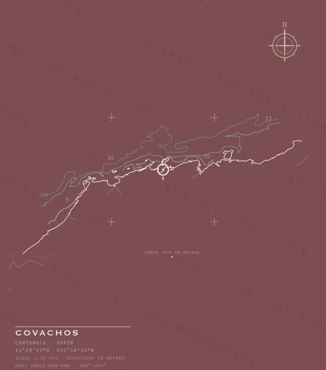Covachos chart, the full artwork printed on the back
