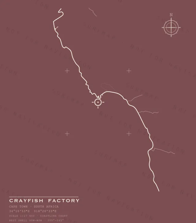 Crayfish Factory chart, the full artwork printed on the back