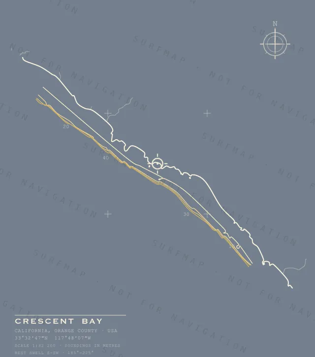 Crescent Bay chart, the full artwork printed on the back