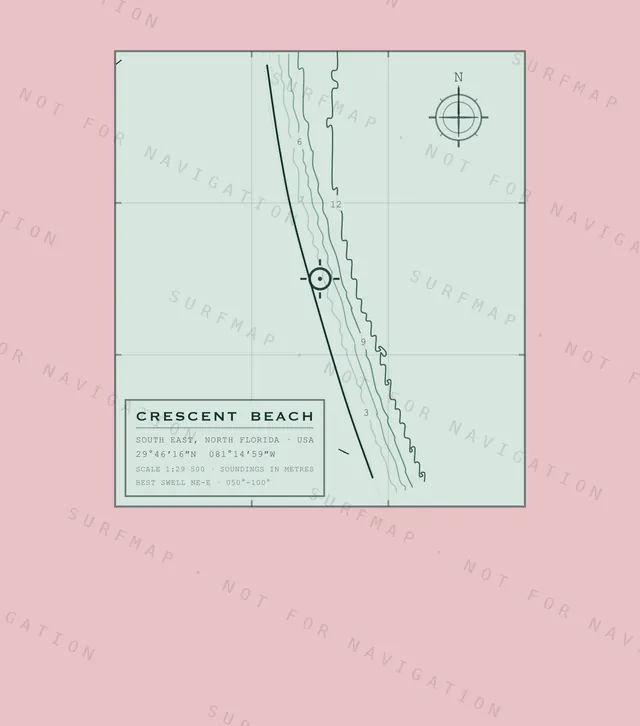 Crescent Beach chart, the full artwork printed on the back