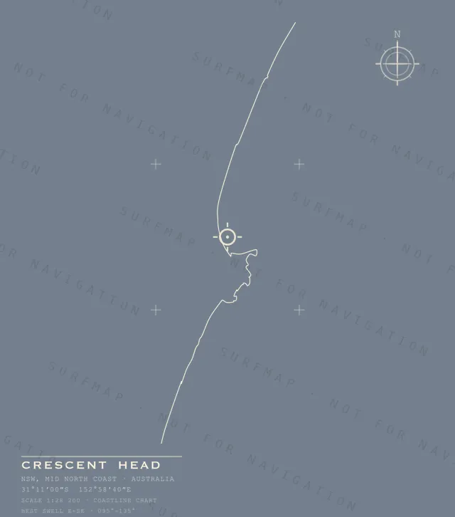 Crescent Head chart, the full artwork printed on the back
