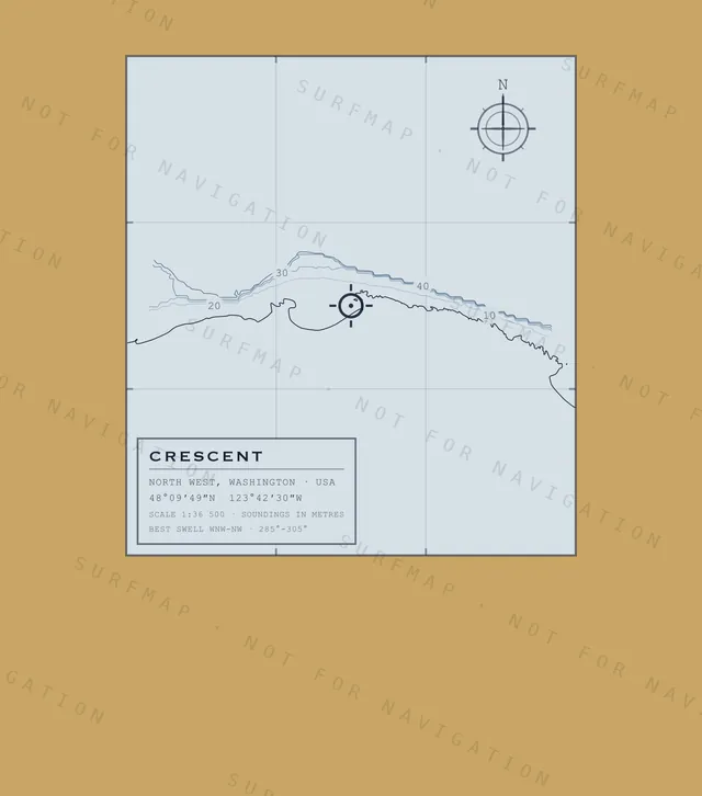 Crescent chart, the full artwork printed on the back
