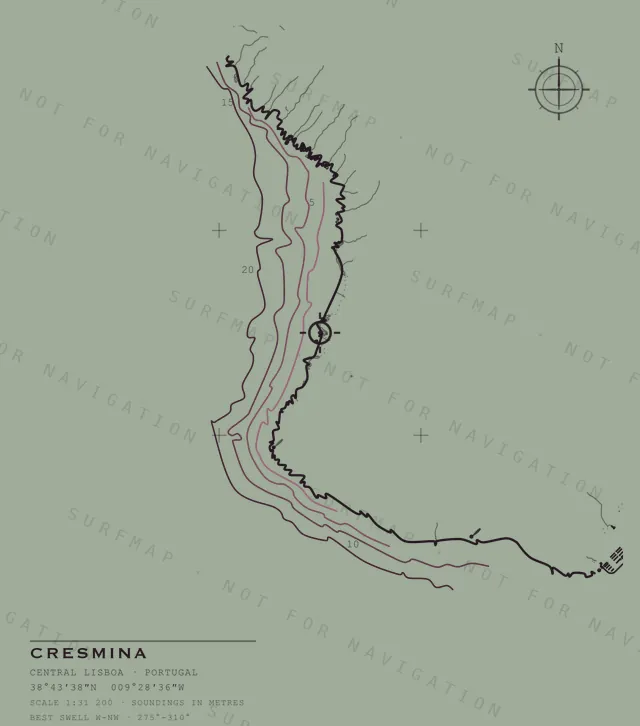 Cresmina chart, the full artwork printed on the back