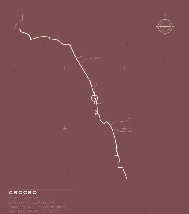 Crocro chart, the full artwork printed on the back