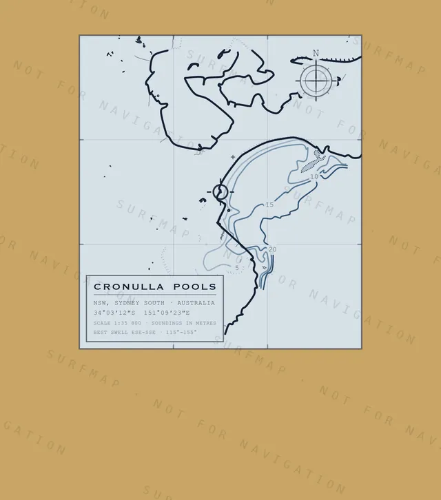 Cronulla Pools chart, the full artwork printed on the back
