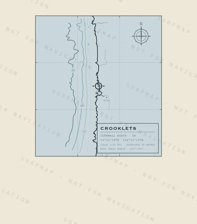 Crooklets chart, the full artwork printed on the back