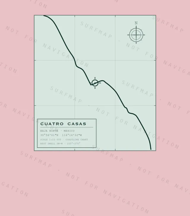 Cuatro Casas chart, the full artwork printed on the back