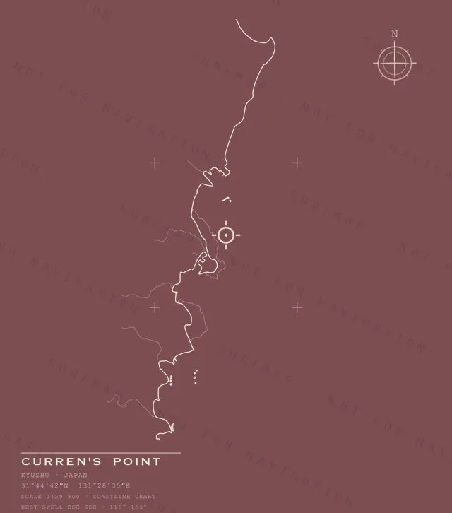 Curren's Point chart, the full artwork printed on the back