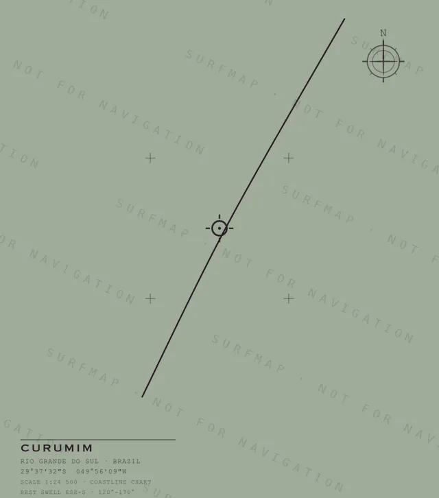 Curumim chart, the full artwork printed on the back
