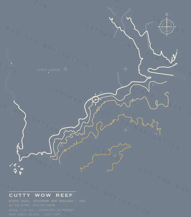 Cutty Wow Reef chart, the full artwork printed on the back