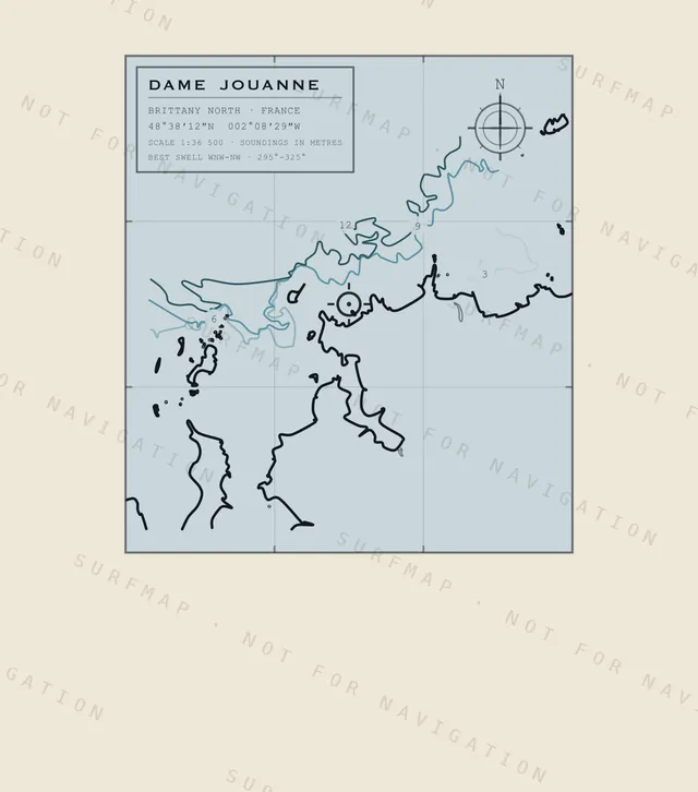 Dame Jouanne chart, the full artwork printed on the back