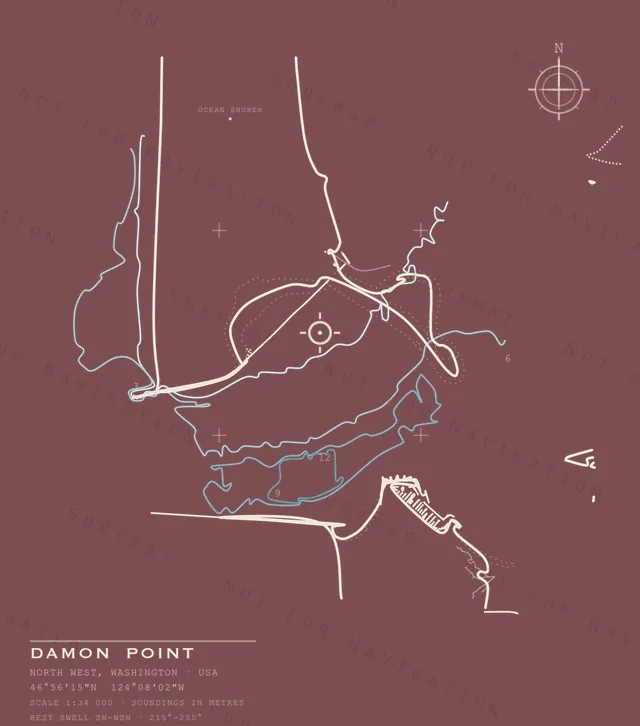 Damon Point chart, the full artwork printed on the back