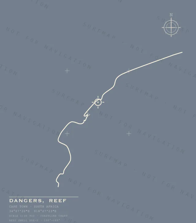 Dangers, Reef chart, the full artwork printed on the back