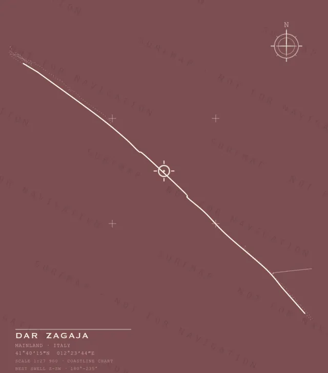 Dar Zagaja chart, the full artwork printed on the back