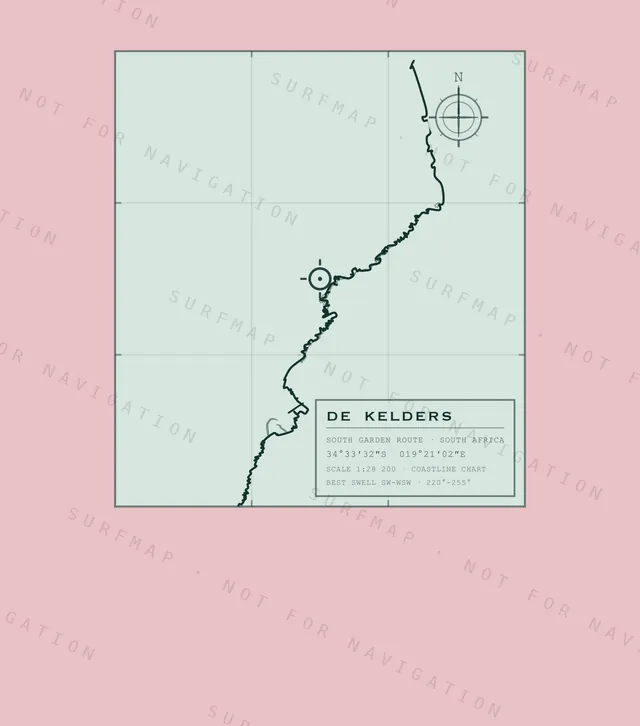 De Kelders chart, the full artwork printed on the back