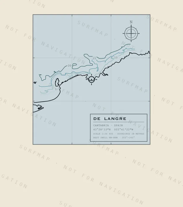 De Langre chart, the full artwork printed on the back