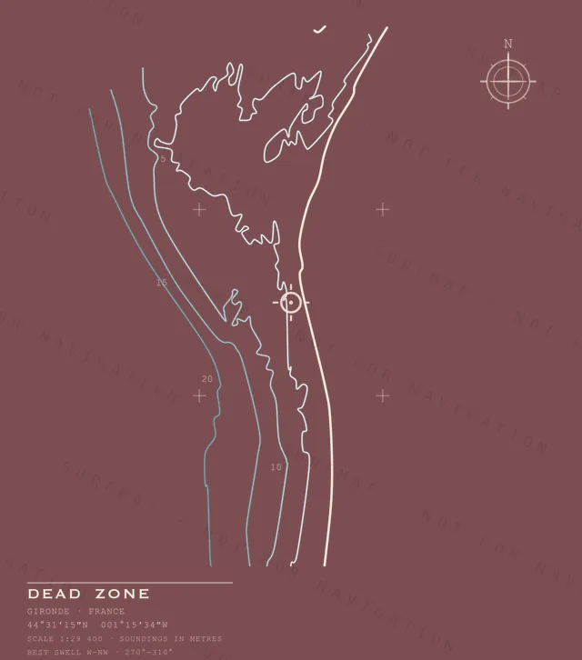 Dead Zone chart, the full artwork printed on the back