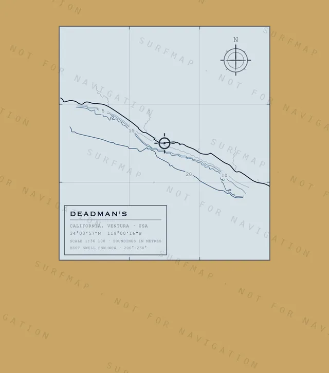 Deadman's chart, the full artwork printed on the back