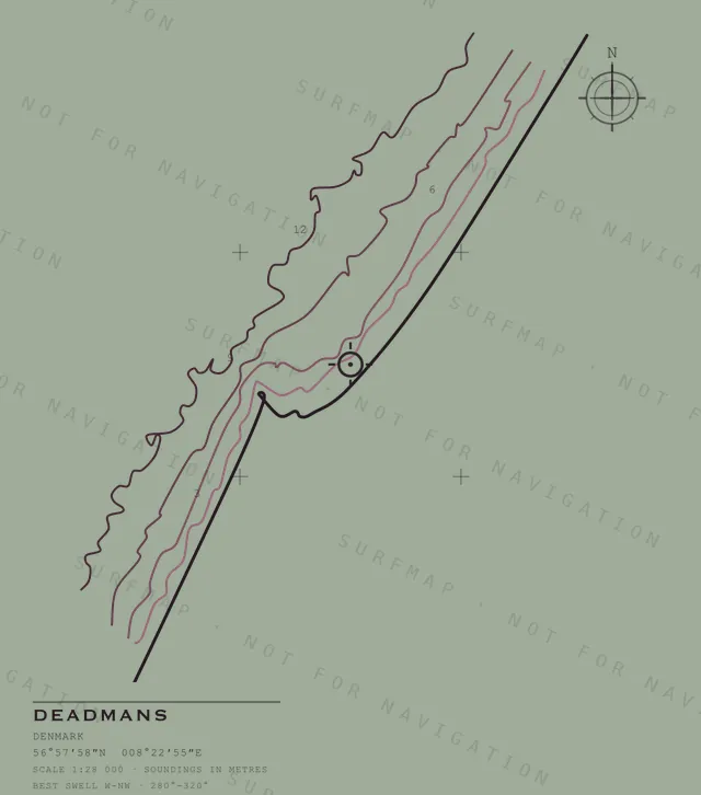 Deadmans chart, the full artwork printed on the back