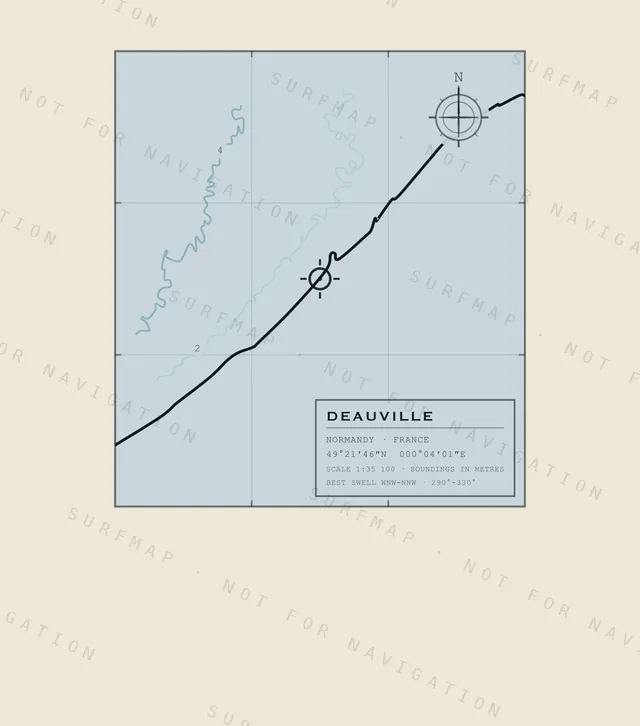 Deauville chart, the full artwork printed on the back