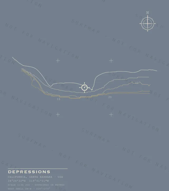 Depressions chart, the full artwork printed on the back