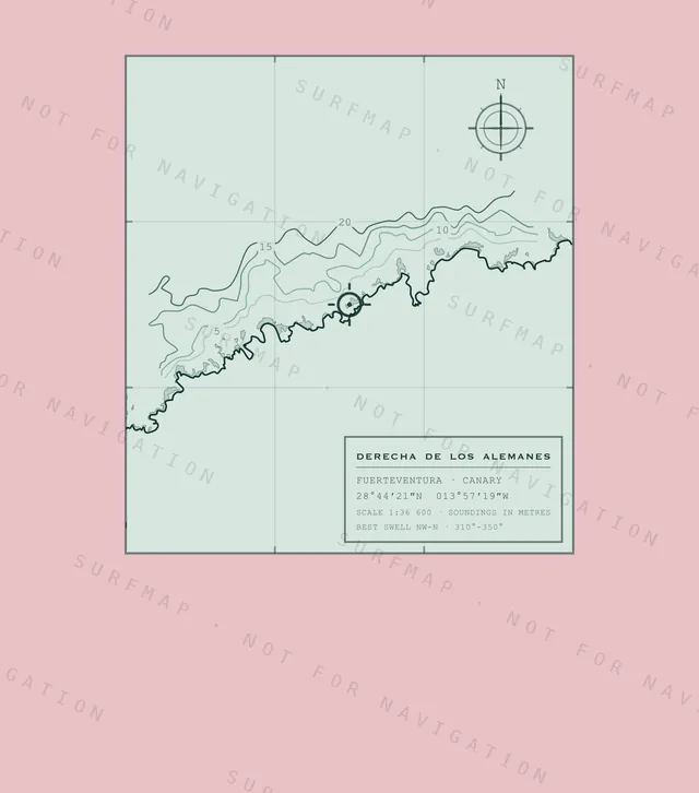 Derecha de los Alemanes chart, the full artwork printed on the back