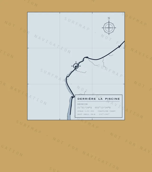 Derrière la Piscine chart, the full artwork printed on the back