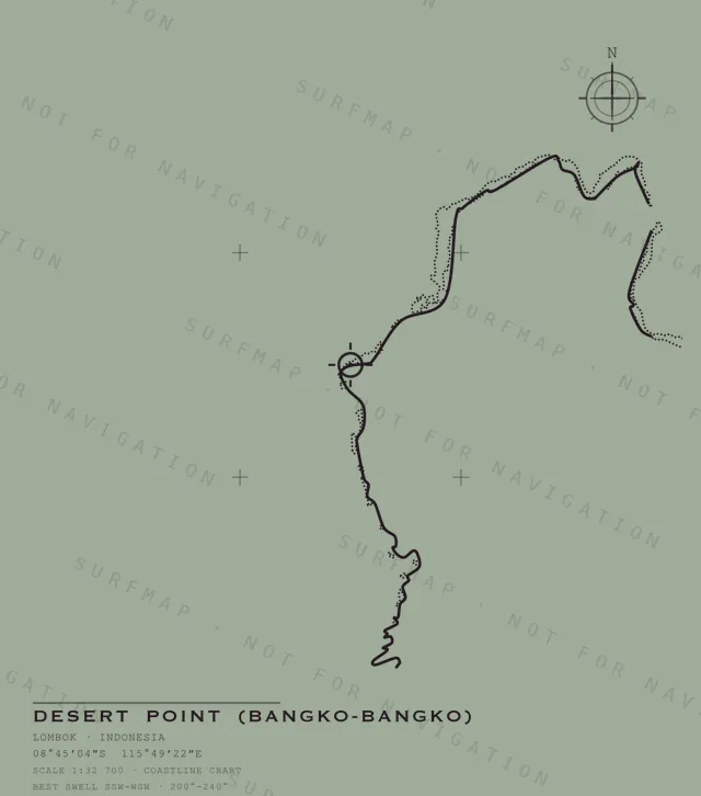Desert Point (Bangko-Bangko) chart, the full artwork printed on the back