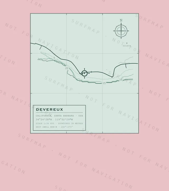 Devereux chart, the full artwork printed on the back
